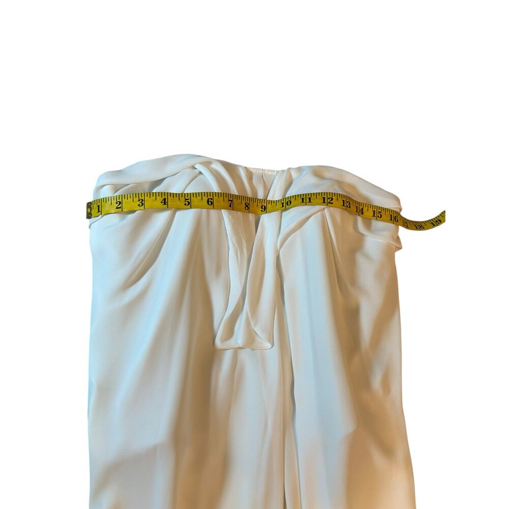 Halston Heritage Strapless Tie Front Gown in Chalk - Size 4 - Picture 12 of 12